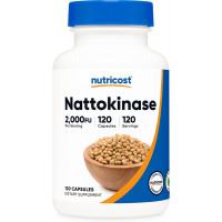 Nutricost Nattokinase 2000FU, 120 капсул — без глютена, без ГМО, подходит для вегетарианцев