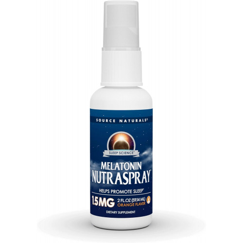 Source Naturals NutraSpray зі смаком мелатоніну і апельсина 1,5 мг - 2 унції рідини