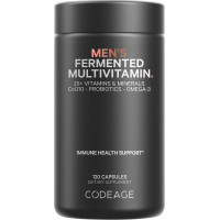 Codeage Men's Daily Multivitamin Supplement, 25+ витаминов и минералов для взрослых, органические цельные продукты, витамины для мужчин, витамины A, B, витамины C, D, E, K, пробиотик, цинк, омега-3, 120 капсул