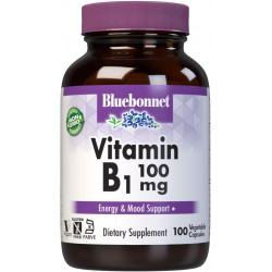 Bluebonnet Vitamin B-1 100 мг, рослинні капсули, 100 шт