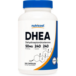 Nutricost DHEA 50 мг, 240 капсул - без глютену, без сої, без ГМО, добавка