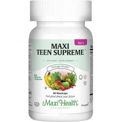 Витамины Maxi Health Teen Supreme Hers для девочек-подростков (120) — женские мультивитамины для энергии, укрепления иммунитета, роста тела и мозга — женские мультивитамины, включая D3, железо, кальций, пищеварительный фермент