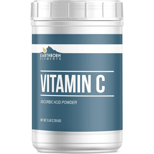 Earthborn Elements Vitamin C Powder 5 фунтів, аскорбінова кислота, дієтична добавка