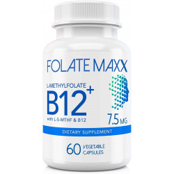 Возможно, вы имели в виду: Folate L-Methylfolate + B12 Methylcobalamin Blend 7.5mg - 60 Capsules - Active Folic Acid & Methylated B12-5-MTHF and B12 Supplement for Men & Women - Non GMO, Gluten Free, No Fillers