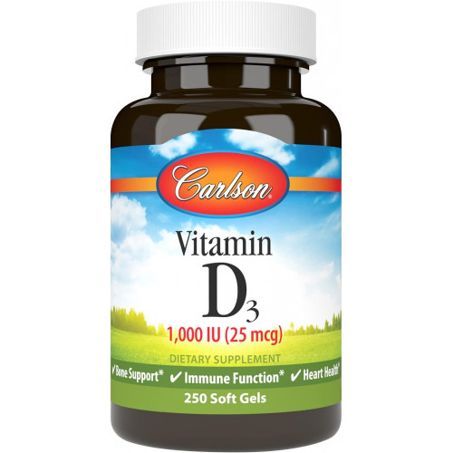 Возможно, вы имели в виду: Carlson - Vitamin D3, 1000 IU (25 mcg), Bone Health, Muscle Health, Cholecalciferol, Vitamin D Supplements, Vitamin D3 Softgels, 250 Softgels