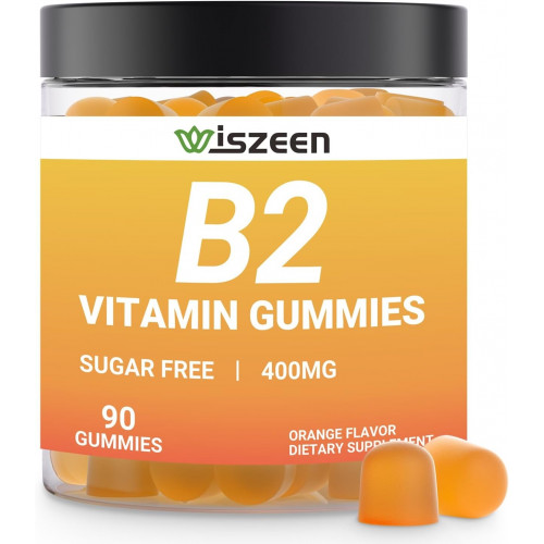 Вітамін B2 Gummies - Рибофлавін 400 мг Добавка для дітей і дорослих - B2 Vitamins Gummy with Magnesium, CoQ10