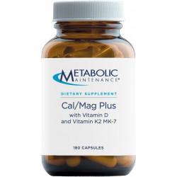 Metabolic Maintenance Cal Mag Plus з вітаміном D-3 і вітаміном K2 M7 - підтримка кісток і серця (180 капсул)