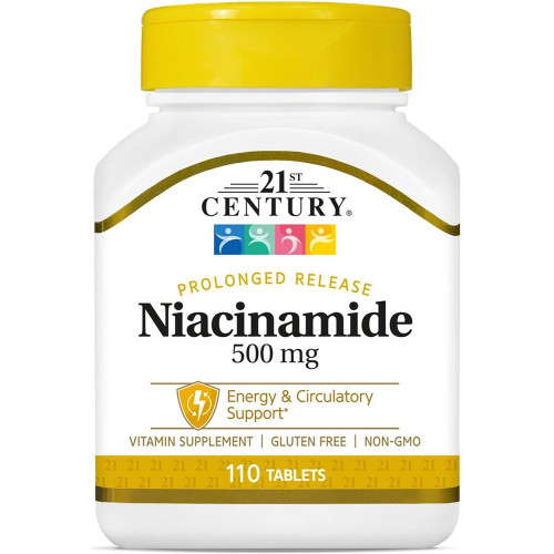 21st Century Niacinamide 500 мг таблетки пролонгованої дії, 110 штук