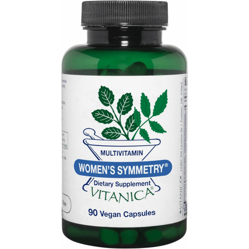 Vitanica Women's Symmetry, Высокоэффективные мультивитамины и минералы, веганские/вегетарианские, 90 капсул