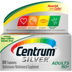 Centrum Silver Adult (80 шт.) Полівітамінна/мультімінеральна добавка в таблетках, вітамін D3, вік 50+