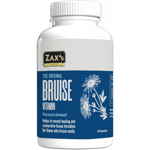 ZAX'S ORIGINAL Bruise Vitamin Pharmacist Розробив добавки проти синців Потужний засіб для зменшення набряку синців, цинк, вітамін К, D3, аскорбінова кислота, цитрусові біофлавоноїди, 60 капсул, комбінований крем від синців з арнікою