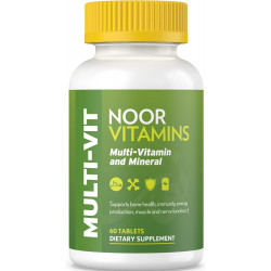 Noor Vitamins Халяльні вітаміни, щоденні полівітаміни, халяльні вітаміни для жінок і чоловіків, 30 вітамінів і мінералів, A, B12, C, залізо, цинк для підтримки загального здоров’я, без ГМО, халяльні мультивітаміни (запас на 2 місяці)