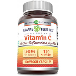 Возможно, вы имели в виду: Amazing Formulas Vitamin C (Ascorbic Acid) 1000Mg with Rosehips and Citrus Bioflavonoids | Veggie Capsules Supplement | Non-GMO | Gluten Free | Made in USA (120 Count)