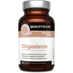 Якість життя - Oligoderm - Преміальна добавка для підтримки шкіри з олігонолом і ніацинамідом - 60 капсул