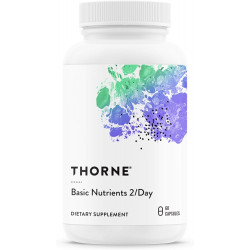 THORNE Basic Nutrients 2/день — комплексный ежедневный мультивитамин с оптимальной биодоступностью — формула витаминов и минералов — без глютена, без молочных продуктов и сои — 60 капсул — 30 порций