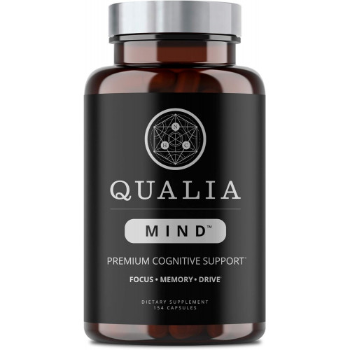 NEUROHACKER COLLECTIVE Qualia Mind Nootropics, Top Brain Supplement Capsule for Memory, Focus, & Concentration with Ginkgo biloba, Alpha GPC, Bacopa monnieri, DHA та інші (154 Ct)