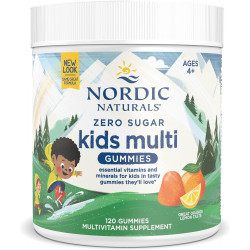 Nordic Naturals Zero Sugar Kids Multi Gummies, Orange Lemon - 120 Gummies - Велика смачна полівітамін для віку 4+ - підтримує ріст та розвиток - не ГМО, вегетаріанський - 30 порцій