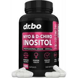 Myo-Inositol & D-Chiro Inositol Supplement Capsules - 40:1 Hormonal Balance for Women with Vitamin B8 - Добавки до фертильності для жінок для регулювання менструального циклу, підтримки здоров'я яєчників і СПКЯ