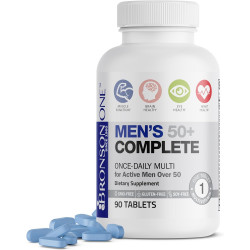 Bronson ONE Daily Mens 50+ Complete Multivitamin Multimineral, 90 таблеток