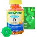 Нуль цукрового вітаміну D весна v гумарії, 50 мкг (2000 МО), 120 числа, лимонний, апельсиновий аромат та полуничний аромат, підтримує кістковий та імунний здоров'я + кращий весняний путівник + щотижневий організатор таблеток (3 предмети)