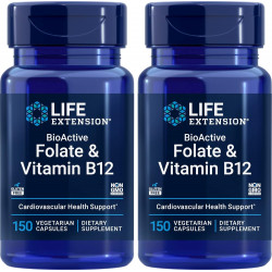 Возможно, вы имели в виду: Life Extension BioActive Folate & Vitamin B12, 150 Vegetarian Capsules (Pack of 2) B-9 L Methyl Folic Acid (5-MTHF) AND-b12 Cofactor Veg Caps - Non GMO, Gluten Free B9 Supplement