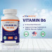 Vitamatic Vitamin B6 (Pyridoxine HCI), 50 мг, 250 вегетаріанських таблеток - Сприяє виробленню енергії, прискорює метаболізм і підтримує здоров'я імунітету