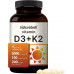 NatureBell Vitamin D3 5000 K2 (MK7) з кокосовою олією першого віджиму, 240 м’яких капсул, 100 мкг, підтримка 2 в 1, Duo-Ack | Постачання на 8 місяців | Перевірено третіми сторонами, без ГМО та глютену