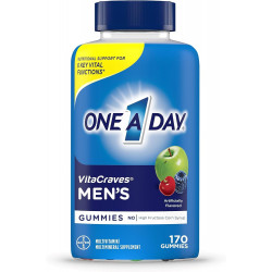 One A Day Men’s Multivitamin Gummies, Мультивітаміни для чоловіків з вітамінами A, C, D, E, кальцієм тощо для підтримки здорової роботи м’язів, Gummies, 170 шт.