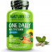 NATURELO One Daily Multivitamin для мужчин 50+ — с витаминами и минералами + органические цельные продукты — добавка для повышения энергии и общего здоровья — без ГМО — 60 капсул — запас на 2 месяца