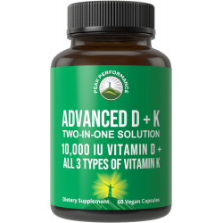 Возможно, вы имели в виду: Peak Performance Advanced Vitamin D 10000 IU with All 3 Types of Vitamin K Capsules 10,000 IU Vitamin D3 and Vitamin K2, K1, MK7 (MK7), MK4 Supplement. 60 Small and Easy to Swallow Pills