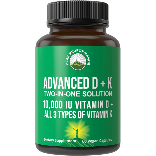 Возможно, вы имели в виду: Peak Performance Advanced Vitamin D 10000 IU with All 3 Types of Vitamin K Capsules 10,000 IU Vitamin D3 and Vitamin K2, K1, MK7 (MK7), MK4 Supplement. 60 Small and Easy to Swallow Pills