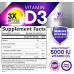 Показано переклад для запиту Vitamin D3 Gummy Vitamins Extra Strength 5000 IU (125 mcg) High Potency Vitamin D Gummies Dietary Supplement - Bone, Teeth, Muscle & Immune Support, Nature's Vitamin D Supplement, Non-GMO - 120 Gummies