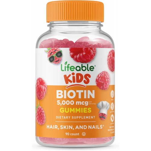 Возможно, вы имели в виду: Lifeable Biotin Gummies for Kids - 5,000mcg - Great Tasting Natural Flavor Supplement Vitamins - Vegetarian GMO-free Chewable - for Beautiful and Glamorous Hair and Nails Growth - for Child - 90 Gummies