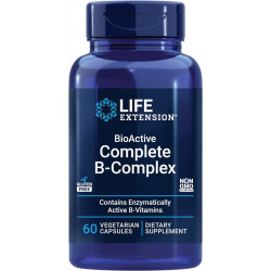 Life Extension Bioactive Complete B-Complex, підтримка серця, мозку та нервів, здорова енергія, метаболізм, Complete B-комплекс, 60 вегетаріанських капсул