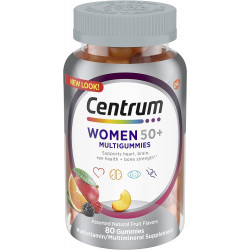 Centrum MultiGummies Gummy for Women 50 Plus, з вітаміном D3, B6 і B12, полівітамінна/мультімінеральна добавка - 80 штук