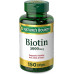 Nature's Bounty Biotin, вітамінна добавка, підтримує метаболізм для клітинної енергії та здоров’я волосся, шкіри та нігтів, 5000 мкг, 150 капсул