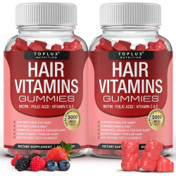 Возможно, вы имели в виду: Hair Vitamins Gummies Supplement – Faster Hair Growth Gummy 5000 mcg Biotin, Folic Acid, Vitamin C & E, Support Stronger & Thicker Hair, Skin, Nails, Non-GMO, for Men Women, 60 Berry Flavored Gummies