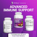 Advanced Immune Support от Dr. Berg — мультисистемная защитная добавка для ежедневного иммунитета с витаминами C, D, цинком и бузиной, 90 вегетарианских капсул