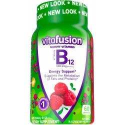 Вітаміни Vitafusion B12 Gummy, смачний смак малини, 60 каратів (запас на 30 днів)