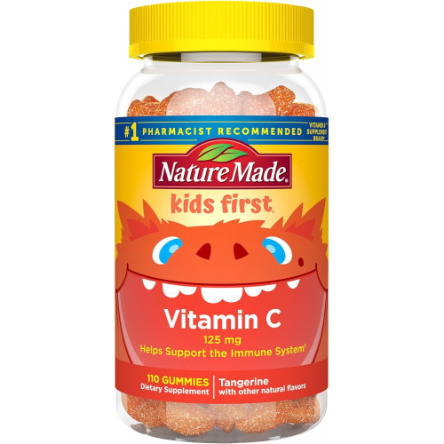 Nature Made Kids First Vitamin C Gummies, дієтична добавка для підтримки імунітету, 110 Gummies, 110-денний запас