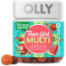 OLLY Teen Girl Multi Gummy, здоровая кожа и поддержка иммунитета, 15 основных витаминов, биотин, цинк, кальций, жевательные мультивитамины, ягодная дыня, запас на 35 дней — 70 шт.