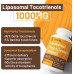Ліпосомальні токотрієноли 1000 мг - Добавки токотрієнолів з високою біодоступністю вітаміну Е, 95% дельта та 5% гамма-капсули токотрієнолу підтримують серцево-судинну систему, шкіру, кістки, антиоксидант, 60 м’яких капсул