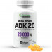 ADK 20 Mega Dosed Vitamin Supplement - 20 000 МО вітаміну D3, підтримка імунітету та серцево-судинної системи, 120 м'яких капсул, 120 порцій у пляшці