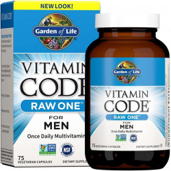 Garden of Life Multivitamin for Men, Vitamin Code Raw One - раз на день, вітаміни плюс фрукти, овочі та пробіотики, 75 шт.