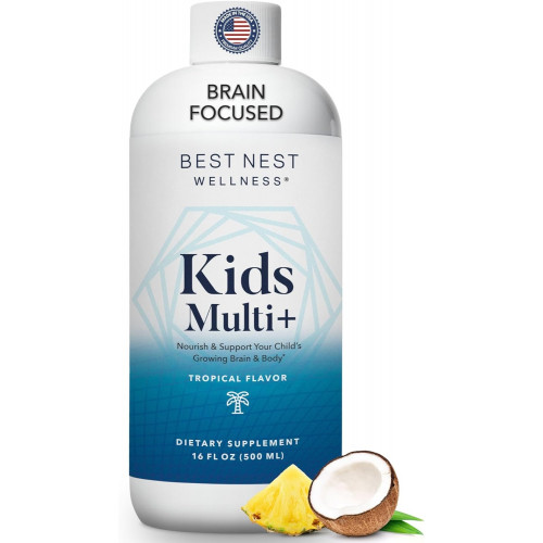 Возможно, вы имели в виду: Best Nest Wellness Kids Liquid Multivitamin: Methylated Vitamins, Whole Food, Vegan, B12, Gluten-Free, Non-GMO Methylfolate Daily Kids Multivitamin Liquid with Brain Support, Tropical Flavor, 16 oz