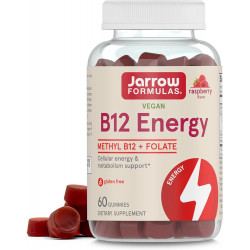 Jarrow Formulas Энергия метила B12 и фолиевой кислоты, пищевая добавка, жевательные таблетки B12 для взрослых, 60 жевательных конфет, запас на 30 дней