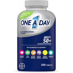 One A Day Men’s 50+ Healthy Advantage Multivitamin, полівітаміни для чоловіків з вітамінами A, C, E, B6, B12, кальцієм і вітаміном D, таблетки, 200 штук (1 упаковка)