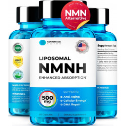 Альтернативная добавка NMN - NMNH (дигидроникотинамидмононуклеотид) 500 мг на порцию, 60 штук (30 порций) Добавка NAD для повышения уровня NAD+