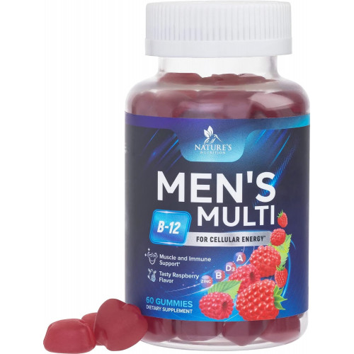 Возможно, вы имели в виду: Nature's Multivitamin for Men Gummies - Berry Flavored Men's Multivitamins Daily Supplement with Vitamins A, C, D, E, B6, B12, & Zinc - Gummy Vitamin for Energy & Immune Health Support - 60 Gummies