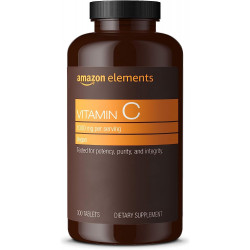 Amazon Elements Vitamin C 1000 мг, підтримує здорову імунну систему, веганський, 300 таблеток, запас на 10 місяців